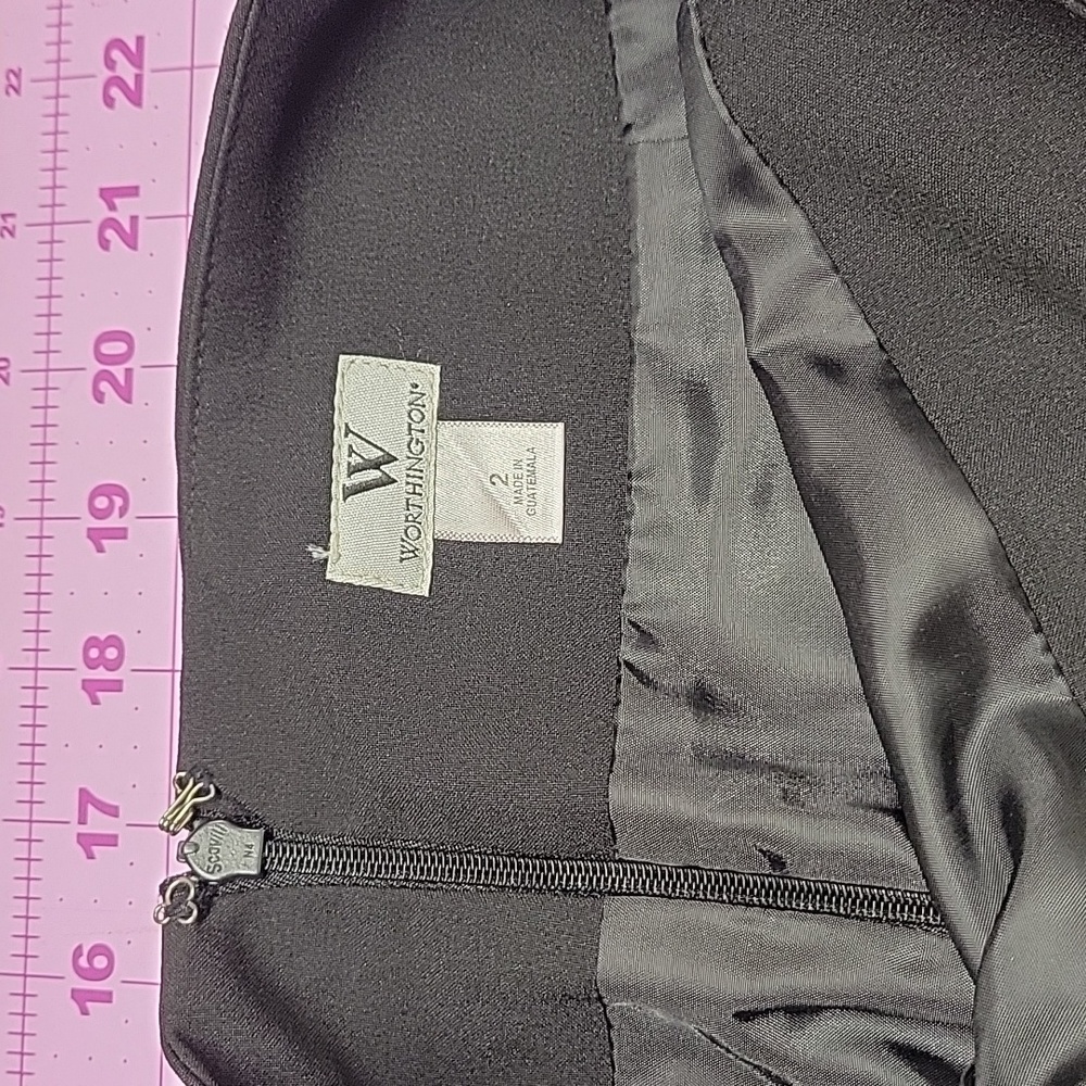 Womens 5 pencil skirts size 2 Worthington black red blue pink green knee length - Picture 3 of 11